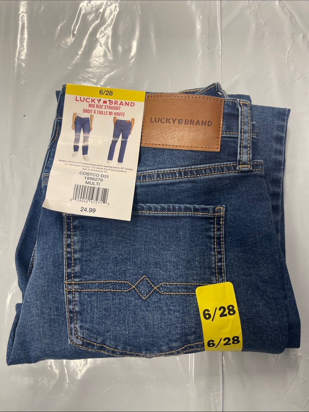 Lucky Brand Men's Slim Straight Dark Blue Jeans